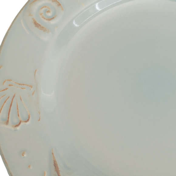 Thomson Pottery Cape Cod Blue Salad Plates Coastal Shells Cottage Set of 3 Mint - Picture 3 of 9